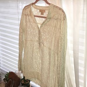 Michael Kors Vintage Maternity Lace Blouse